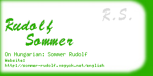 rudolf sommer business card